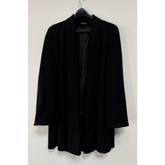 Unbranded Women's black 100% wool coat sz 12 Black career office business - Picture 1 of 4